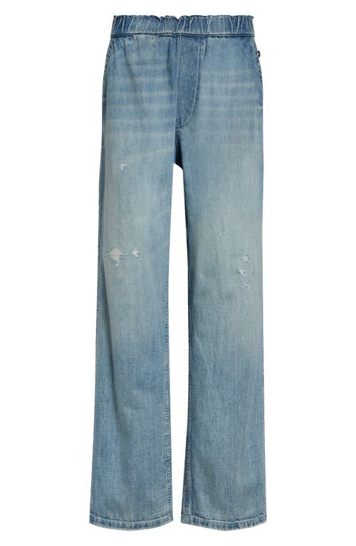MM6 Maison Margiela MM6 Maison Margiela Distressed Fray Waist Wide Leg Carpenter Jeans