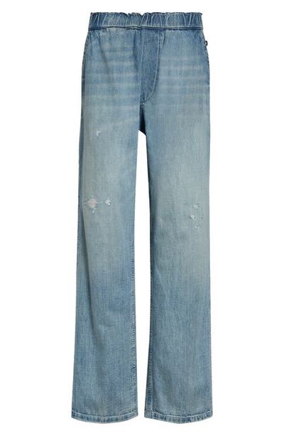 MM6 Maison Margiela MM6 Maison Margiela Distressed Fray Waist Wide Leg Carpenter Jeans
