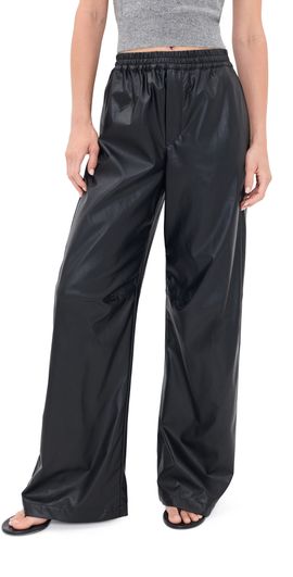 MM6 Maison Margiela MM6 Maison Margiela Faux Leather Pants Black