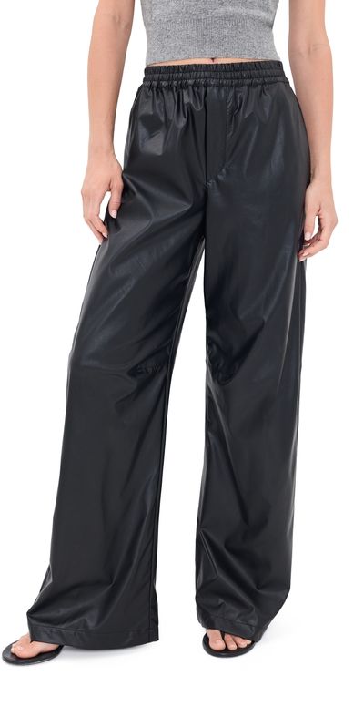 MM6 Maison Margiela MM6 Maison Margiela Faux Leather Pants Black