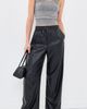 MM6 Maison Margiela MM6 Maison Margiela Faux Leather Pants Black - 5