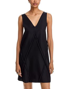 Mm6 Maison Margiela MM6 Maison Margiela Fluide Satin V Neck Dress