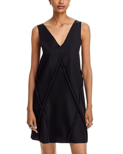 Mm6 Maison Margiela MM6 Maison Margiela Fluide Satin V Neck Dress