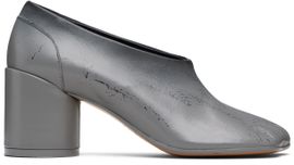 MM6 Maison Margiela MM6 Maison Margiela Gray Anatomic Pump Block Heels
