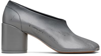 MM6 Maison Margiela MM6 Maison Margiela Gray Anatomic Pump Block Heels