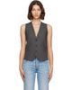 MM6 Maison Margiela MM6 Maison Margiela Gray Buttoned Vest - 1