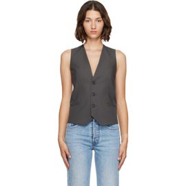 MM6 Maison Margiela MM6 Maison Margiela Gray Buttoned Vest