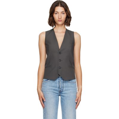 MM6 Maison Margiela MM6 Maison Margiela Gray Buttoned Vest