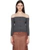 MM6 Maison Margiela MM6 Maison Margiela Gray Knit Cardigan - 1