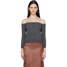 MM6 Maison Margiela MM6 Maison Margiela Gray Knit Cardigan