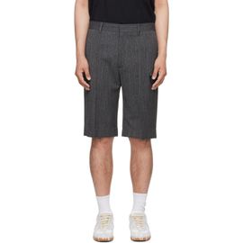 MM6 Maison Margiela MM6 Maison Margiela Gray Pinstripe Wool-Blend Shorts