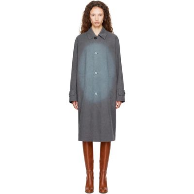 MM6 Maison Margiela MM6 Maison Margiela Gray Printed Coat