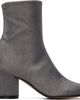 MM6 Maison Margiela MM6 Maison Margiela Gray Satin Anatomic Ankle Boots - 1