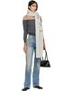 MM6 Maison Margiela MM6 Maison Margiela Gray Signature Scarf - 2
