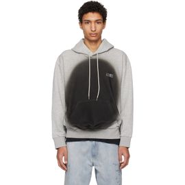 MM6 Maison Margiela MM6 Maison Margiela Gray Spray Print Hoodie