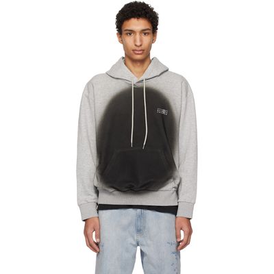 MM6 Maison Margiela MM6 Maison Margiela Gray Spray Print Hoodie