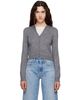 MM6 Maison Margiela MM6 Maison Margiela Gray Trompe L'Oeil Cardigan - 1