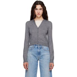 MM6 Maison Margiela MM6 Maison Margiela Gray Trompe L'Oeil Cardigan