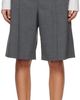 MM6 Maison Margiela MM6 Maison Margiela Gray Wool-Blend Tailored Shorts - 1