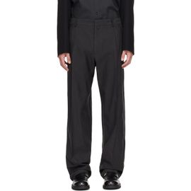 MM6 Maison Margiela MM6 Maison Margiela Gray Wool Twill Trousers