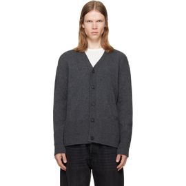 MM6 Maison Margiela MM6 Maison Margiela Gray Wool V-neck Cardigan