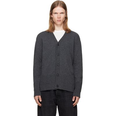 MM6 Maison Margiela MM6 Maison Margiela Gray Wool V-neck Cardigan