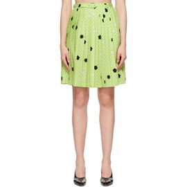 MM6 Maison Margiela MM6 Maison Margiela Green Belted Midi Skirt