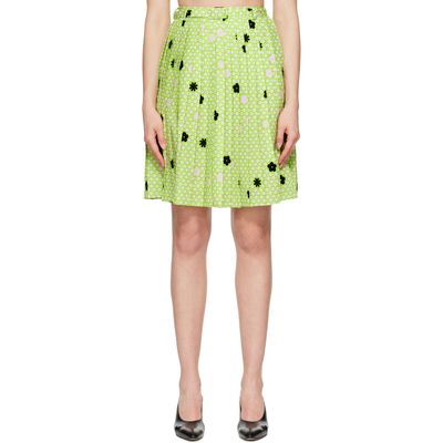MM6 Maison Margiela MM6 Maison Margiela Green Belted Midi Skirt