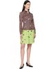 MM6 Maison Margiela MM6 Maison Margiela Green Belted Midi Skirt - 4