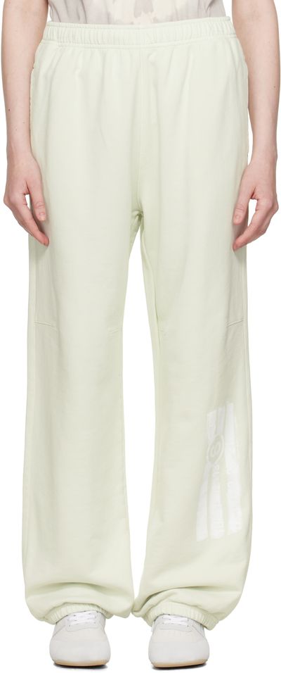MM6 Maison Margiela MM6 Maison Margiela Green Unbrushed Sweat Jersey Lounge Pants