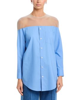 Mm6 Maison Margiela MM6 Maison Margiela Illusion Cotton Poplin Shirt