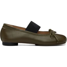 MM6 Maison Margiela MM6 Maison Margiela Khaki Anatomic Numeric Ballerina Flats