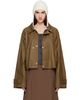 MM6 Maison Margiela MM6 Maison Margiela Khaki Coated Short Trench Jacket - 1