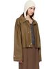 MM6 Maison Margiela MM6 Maison Margiela Khaki Coated Short Trench Jacket - 2