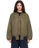 MM6 Maison Margiela MM6 Maison Margiela Khaki Contrast Lining Nylon Bomber Jacket - 1