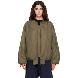 MM6 Maison Margiela MM6 Maison Margiela Khaki Contrast Lining Nylon Bomber Jacket