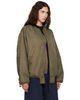 MM6 Maison Margiela MM6 Maison Margiela Khaki Contrast Lining Nylon Bomber Jacket - 2