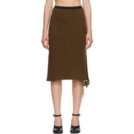 MM6 Maison Margiela MM6 Maison Margiela Khaki Frayed Midi Skirt