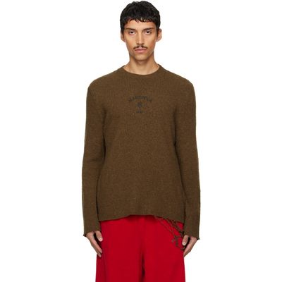 MM6 Maison Margiela MM6 Maison Margiela Khaki Wool Blend Sweater