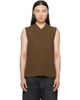 MM6 Maison Margiela MM6 Maison Margiela Khaki Wool Sweater Vest - 1