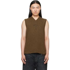 MM6 Maison Margiela MM6 Maison Margiela Khaki Wool Sweater Vest
