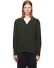MM6 Maison Margiela MM6 Maison Margiela Khaki Wool V-Neck Cardigan - 1