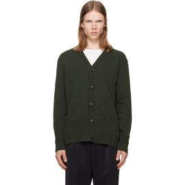 MM6 Maison Margiela MM6 Maison Margiela Khaki Wool V-Neck Cardigan