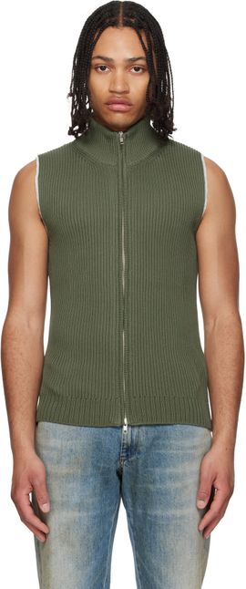 MM6 Maison Margiela MM6 Maison Margiela Khaki Zip Vest