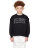 MM6 Maison Margiela MM6 Maison Margiela Kids Black Printed-Logo Sweatshirt - 1