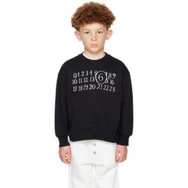 MM6 Maison Margiela MM6 Maison Margiela Kids Black Printed-Logo Sweatshirt