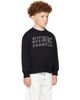 MM6 Maison Margiela MM6 Maison Margiela Kids Black Printed-Logo Sweatshirt - 2