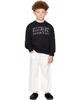 MM6 Maison Margiela MM6 Maison Margiela Kids Black Printed-Logo Sweatshirt - 4