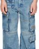 MM6 Maison Margiela MM6 Maison Margiela Kids Blue Faded Denim Cargo Pants - 1