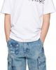 MM6 Maison Margiela MM6 Maison Margiela Kids Blue Faded Denim Cargo Pants - 4